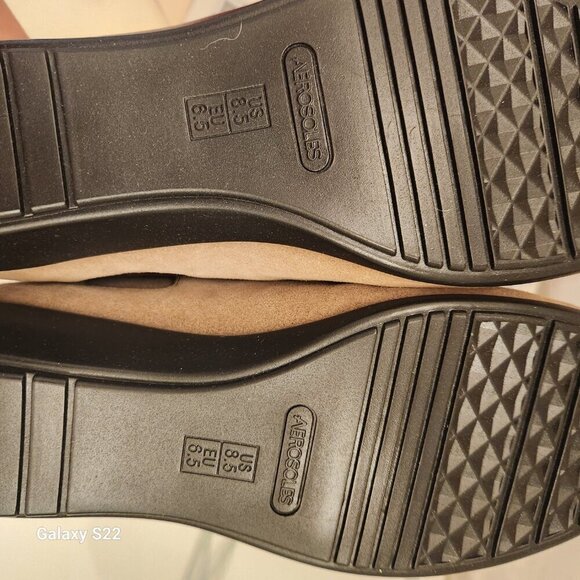 Aerosoles "Allowance" Tan Suede Wedge Booties. NIB. Size 8.5 - Picture 10 of 13